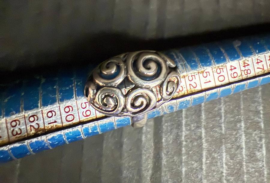 Sterling silver pattern ring
