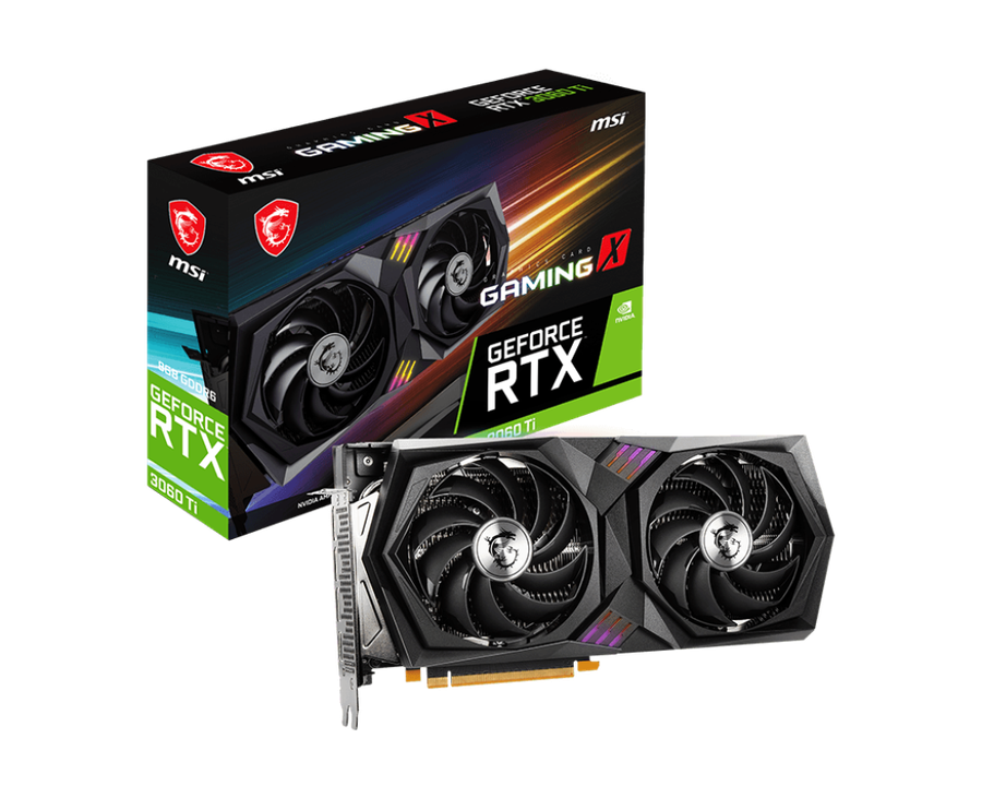 MSI GeForce RTX 3060 Ti GAMING X 8G LHR 8GB GDDR6 256-bit PCI-E 4.0 Desktop Graphics Card