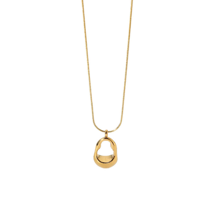 Gold Plated Hollow Water Drop Pendant in high quality velvet jewellery gift box