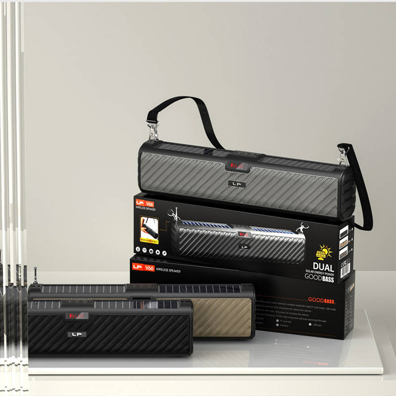 Eco friendly solar and rechargeable bluetooth speaker