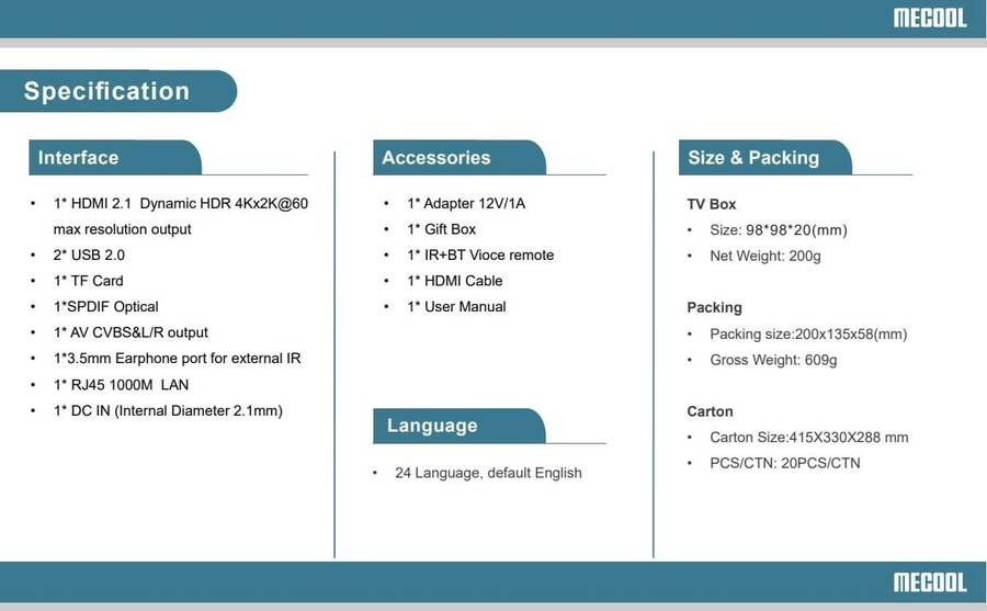 Mecool KM2 Plus Deluxe 4K TV Box