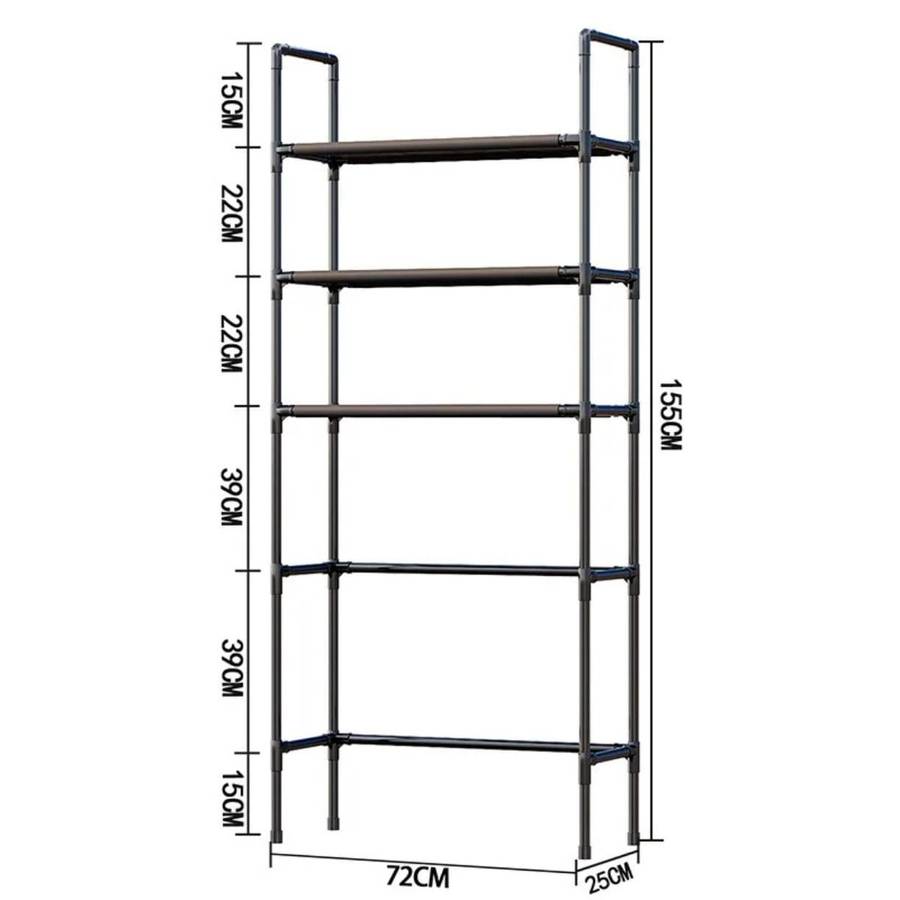 Laundry washing machine storage bathroom and toilet rack with shelves