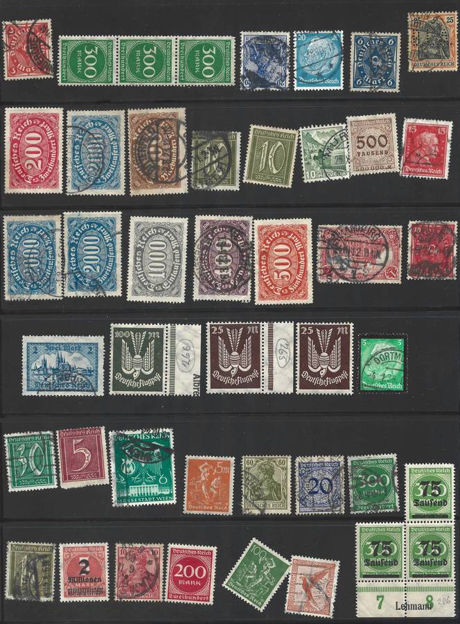 lot 5 Germany used stamp collection (Reich, Bayern, DDR and more)