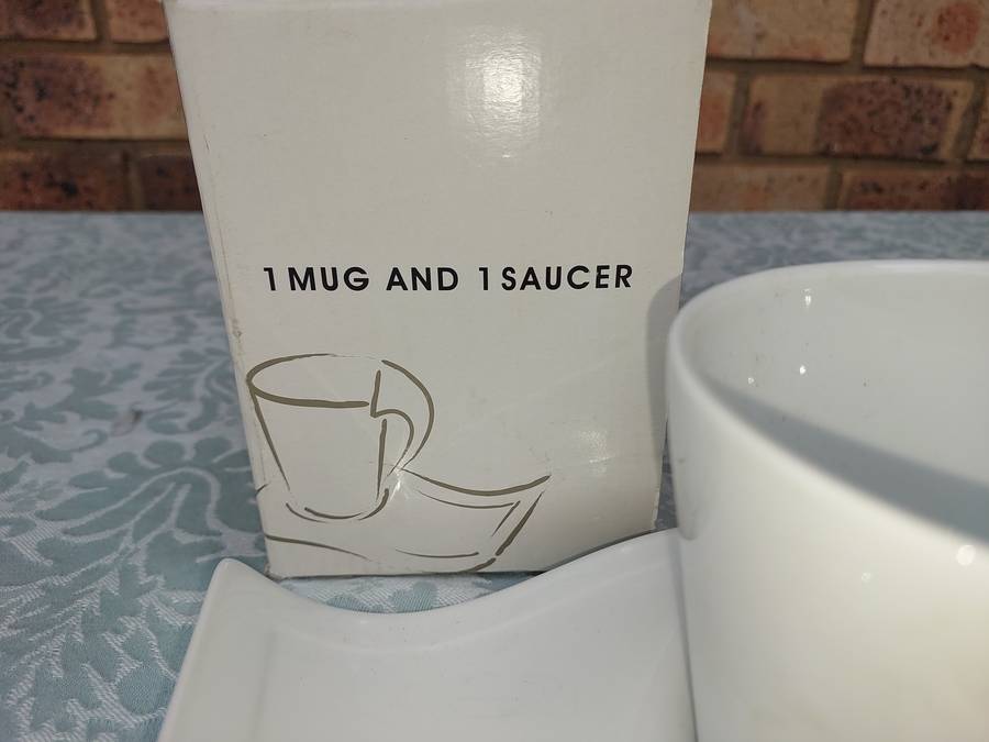 Villeroy & Boch New Wave White Fine China Cup & Saucer / Mug & Side Plate