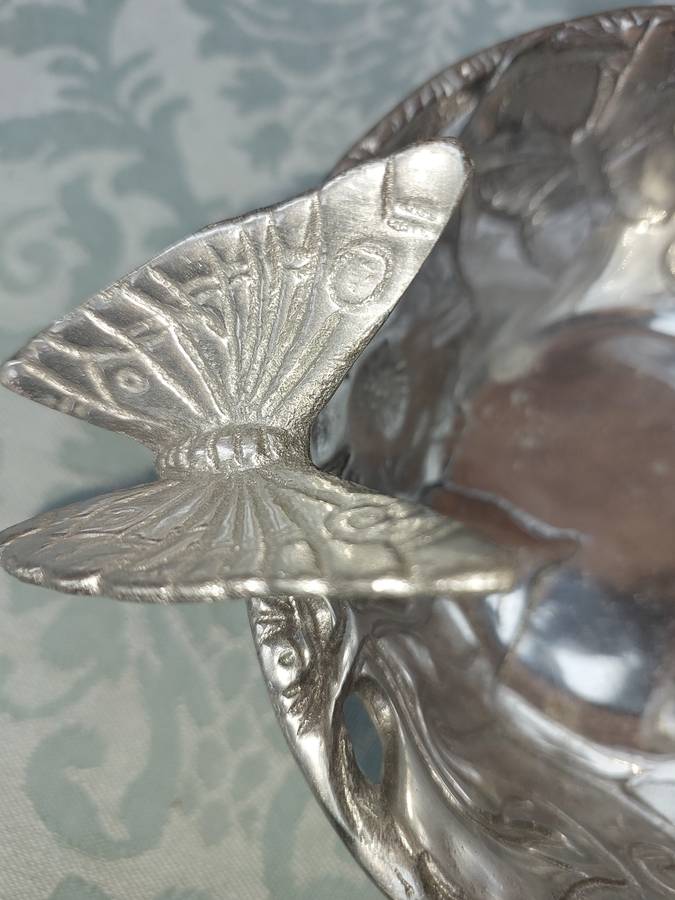 TWO ART DECOR PEWTAL SERVING BOWLS