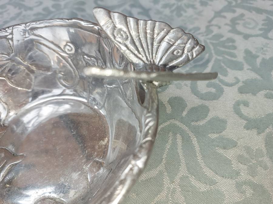TWO ART DECOR PEWTAL SERVING BOWLS