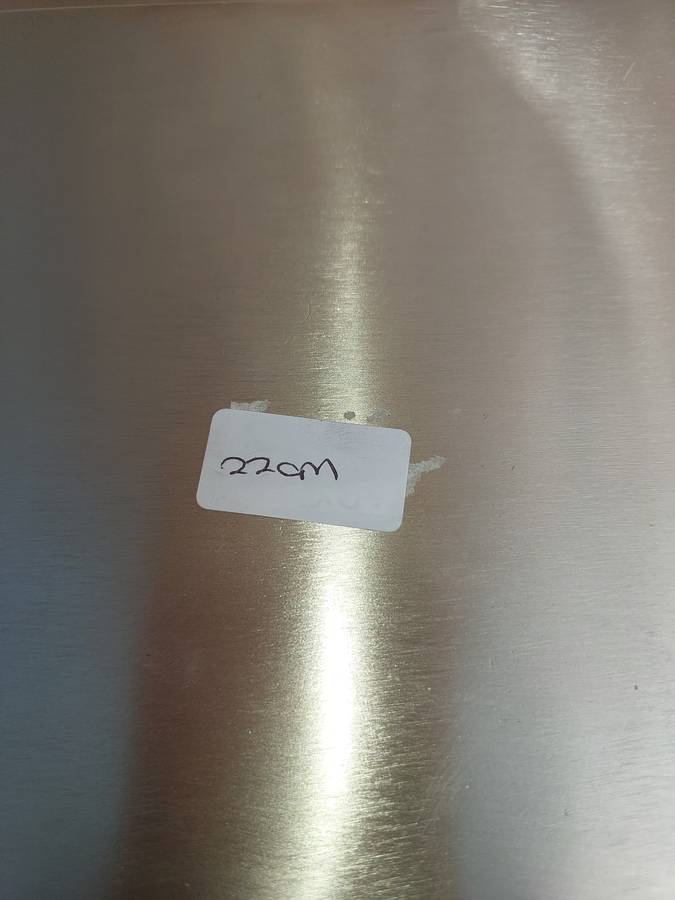 A SQUARE STAINLESS STEEL SERVING TRAY