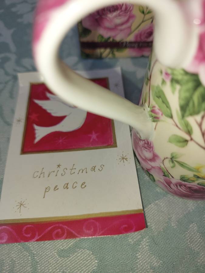 A VINTAGE MAXWEL & WILLIAMS FINE BONE CHINA PEONY MUG SOLD AS IS