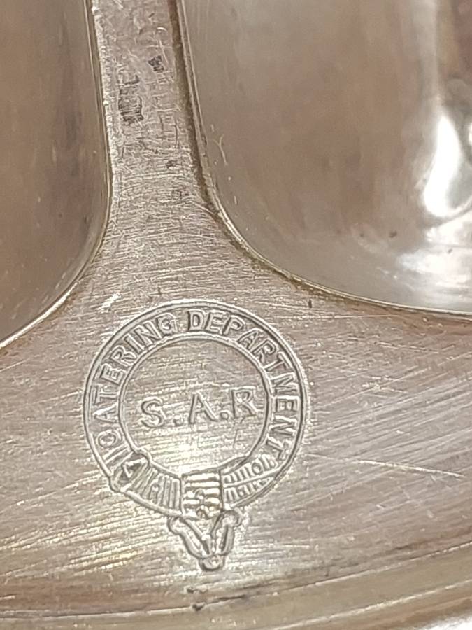 A COLLECTION OF VINTAGE SOUTH AFRICAN RAILWAY UTENSILS SOLD AS IS