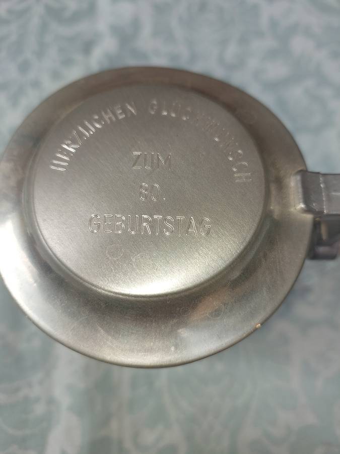 A GERMAN BEER STEIN IN MINT CONDITION SOLD AS IS R750