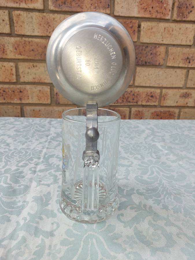 A GERMAN BEER STEIN IN MINT CONDITION SOLD AS IS R750