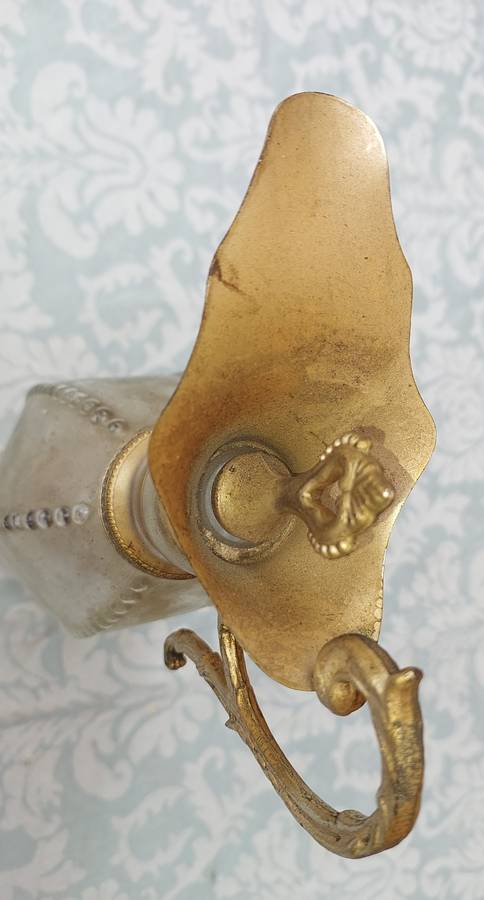 AN ORNATE ART DECOR OIL JUG SOLD AS IS