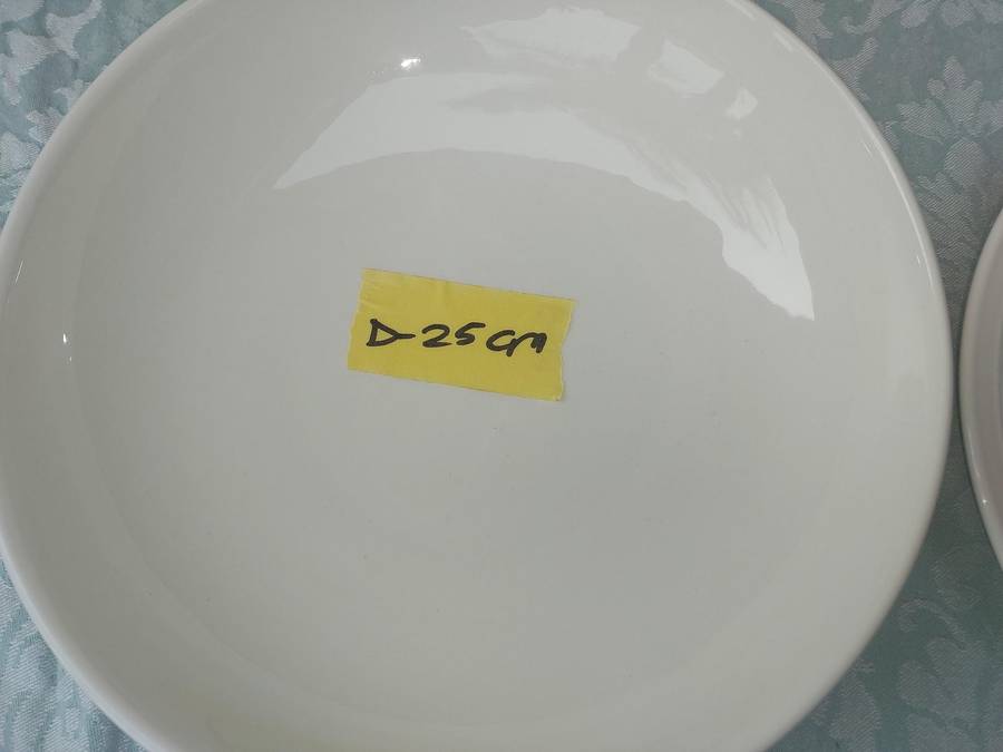 TWO VINTAGE PORCELAIN SERVING BOWLS SOLD AS IS