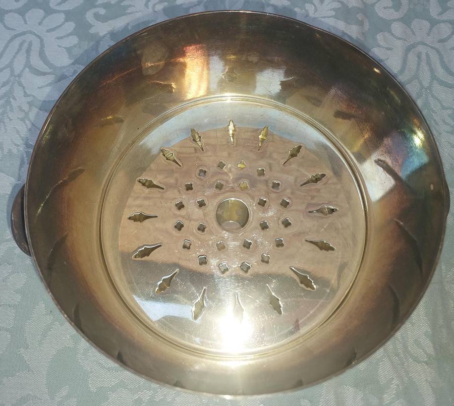 A Mappin and Webb Silver Plated Two-Piece Ice Pail  sold as is