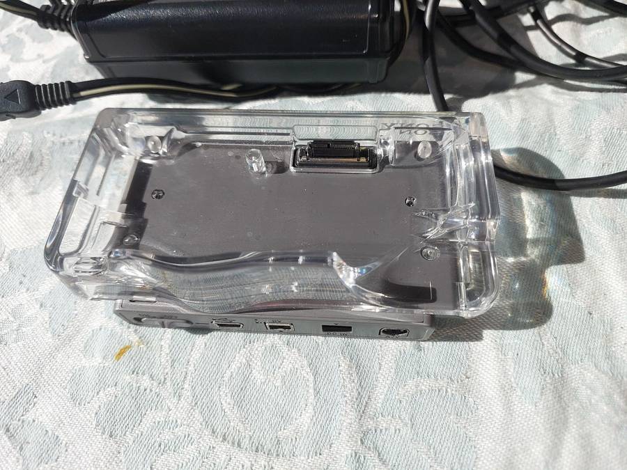 A SONY MODEL DCR-HC32E DIGITAL VIDEO CAMERA RECORDER IN WORKING ORDER WITH ALL CABLES , BATTERY AND