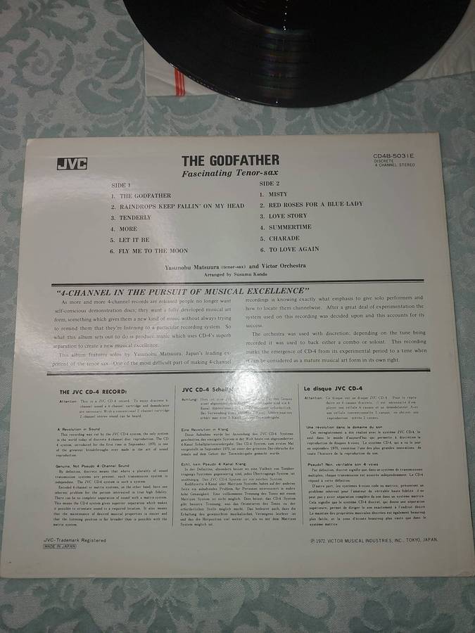 AN ORIGINAL ALBUM THE GODFATHER BY YASUNOBU MATSUURA  FASCINATING TENOR SAX