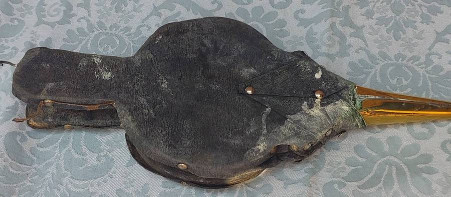 A DUTCH FIREPLACE BELOWS SOOD AS IS