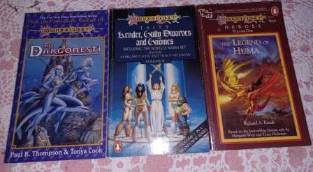Bundle of 3  Dragon Lance books by  R Knaak, PB Thompson,M Weis& T Hickman
