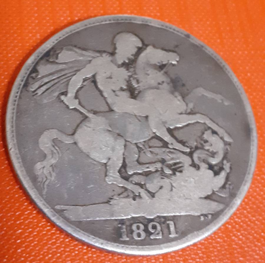 1821 George IV Crown. Edge SECUNDO Silver (.925) 28g.