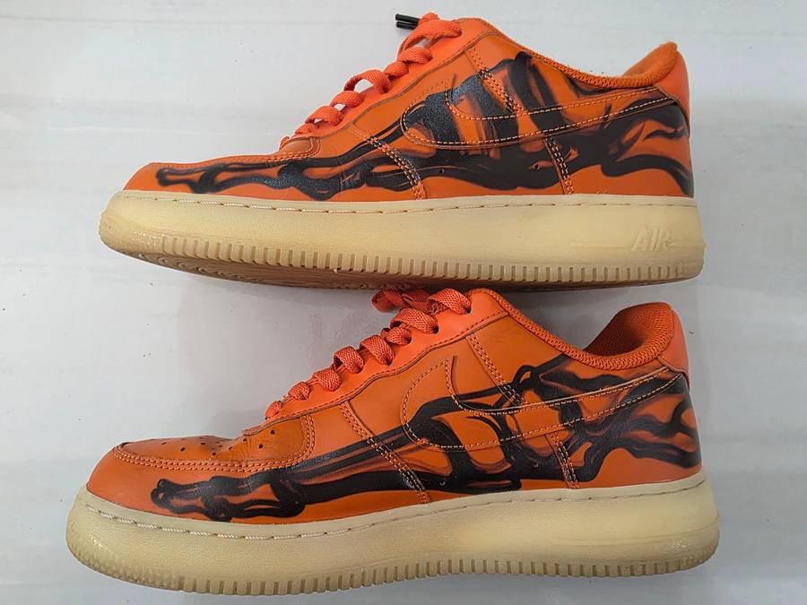 Nike Airforce 1 - Orange Skeleton Leather