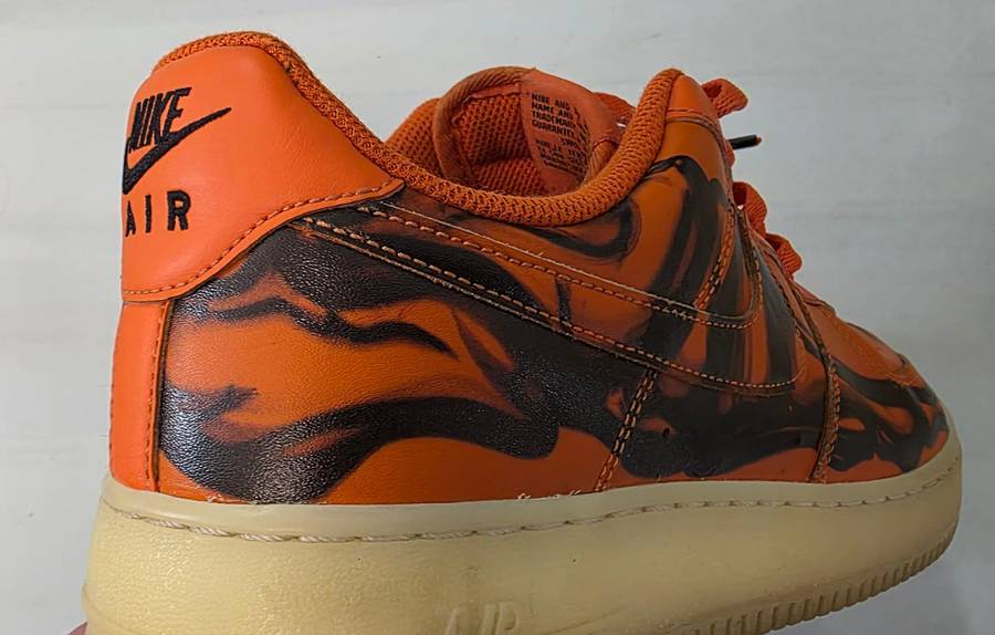 Nike Airforce 1 - Orange Skeleton Leather
