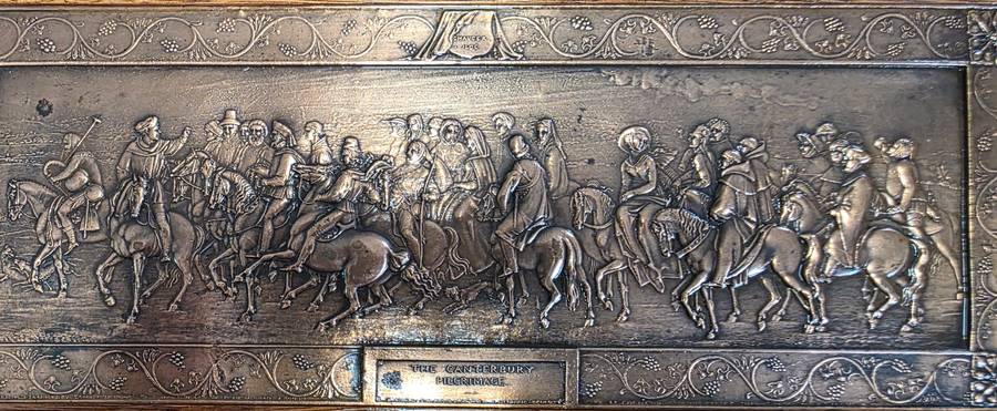 19Th Century Very Rare Coper Ingraved plagues. The Canterbury Tales & Cavalade Proceeding Robin Hoo