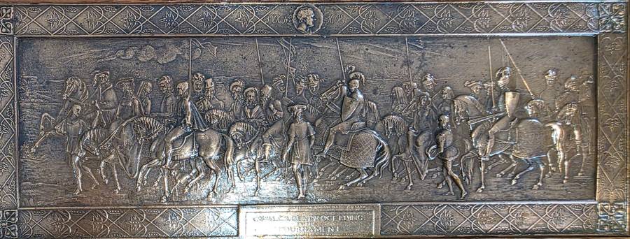 19Th Century Very Rare Coper Ingraved plagues. The Canterbury Tales & Cavalade Proceeding Robin Hoo