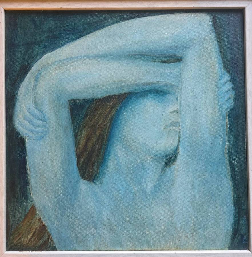 Michael Rose-Innes Oil on Canvas - Blue Enigma