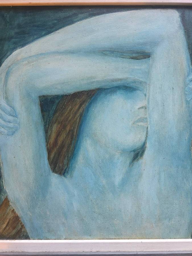 Michael Rose-Innes Oil on Canvas - Blue Enigma