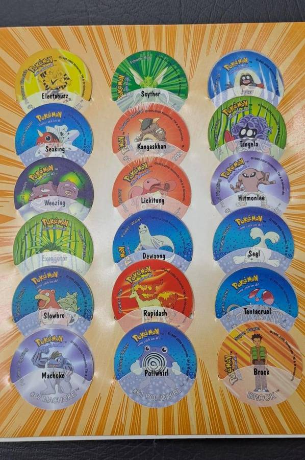 Vintage Pokemon Tazos complete collection | Book 1, 2 & 3 | Simba