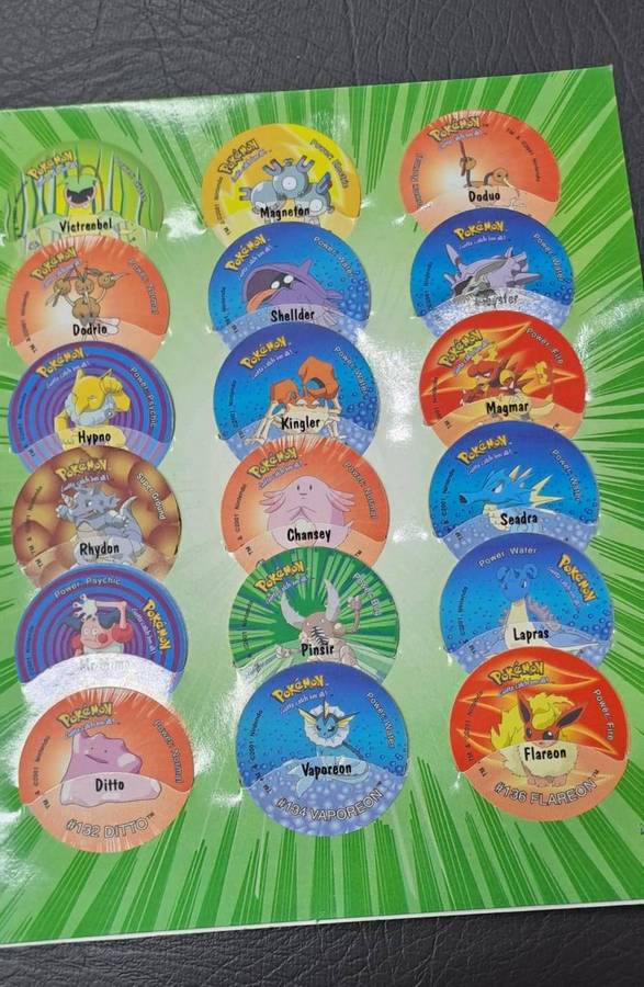 Vintage Pokemon Tazos complete collection | Book 1, 2 & 3 | Simba