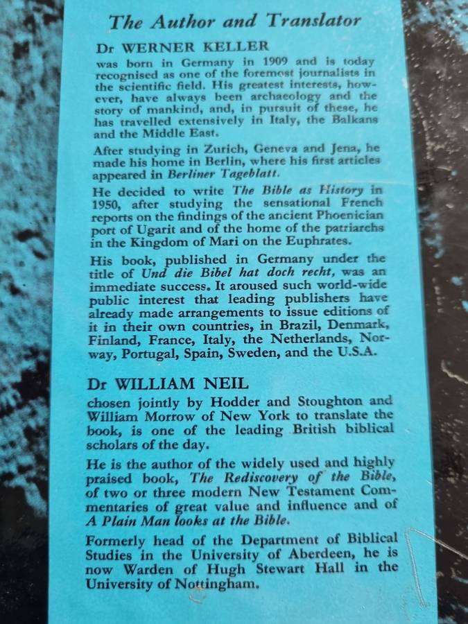 THE BIBLE AS HISTORY Archaeology confirms the Book of Books by WERNER KELLER