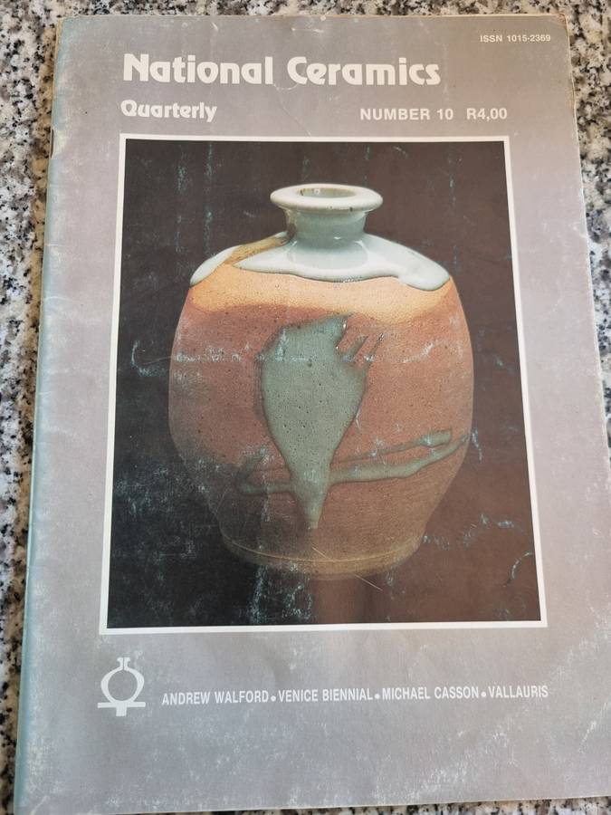 Bundle of 10 NATIONAL CERAMIC ( South African ) quarterly magazines from around 1989 ceramics art