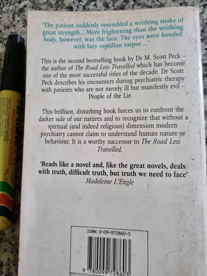 2 Books by M SCOTT PECK ROAD LESS TRAVELLED PLUS PEOPLE OF THE LIE