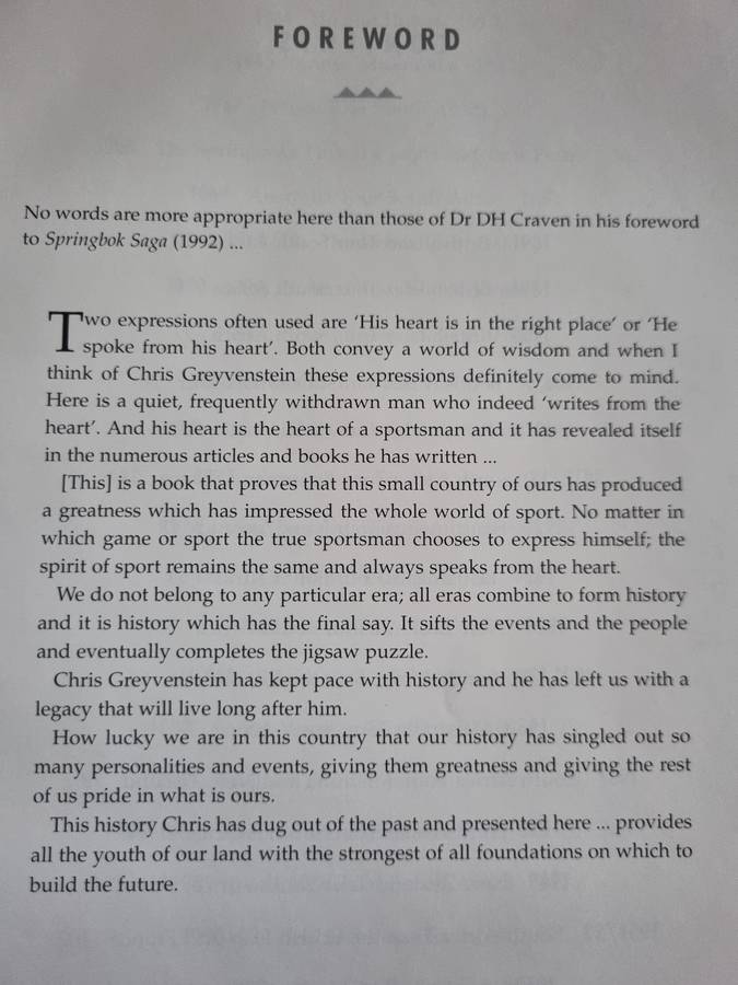 SPRINGBOK RUGBY An Illustrated History Proud Story  SA Rugby 1891 -1995 World Cup Chris Greyvenstein