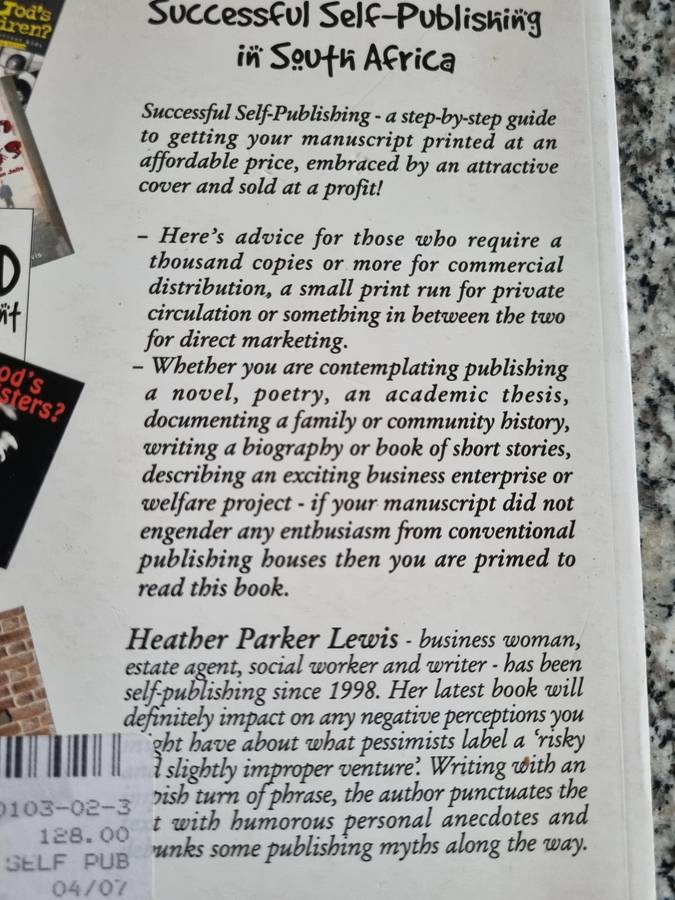 SUCCESSFUL SELF PUBLISHING in South Africa Revised Second Edition HEATHER PARKER LEWIS