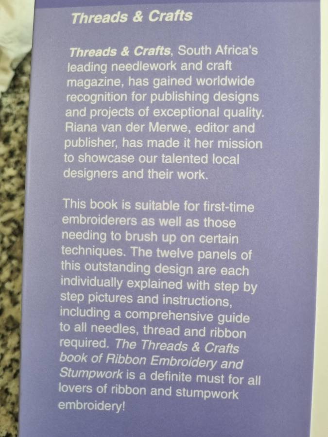 RIBBON EMBROIDERY and STUMPWORK DI van NIEKERK Threads & Crafts