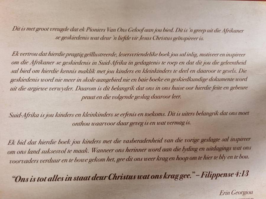 PIONEERS VAN ONS GELOOF Kommentaar ter herdenking van die Christelike Geskiedenis van Suid Afrika