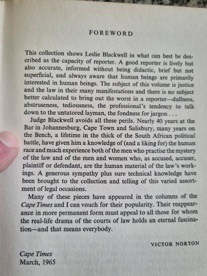 LESLIE BLACKWELL OF JUDGES and JUSTICE 1965  judges law bar Supreme Court  )