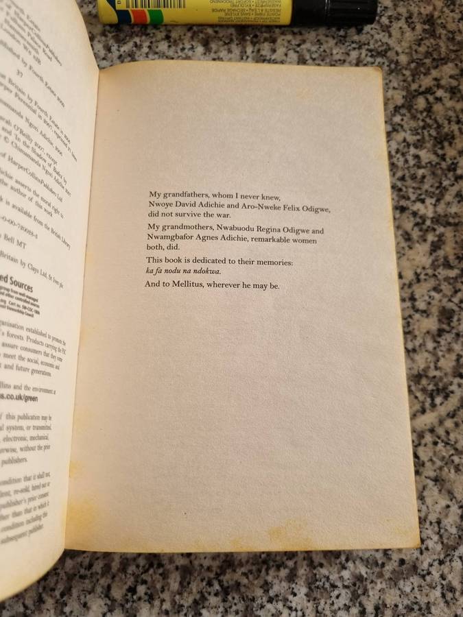 HALF A YELLOW SUN CHIMAMANDA NGOZI ADICHIE