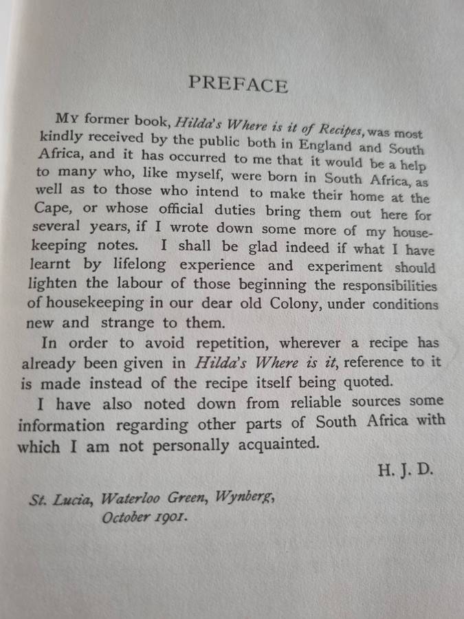 HILDA'S DIARY OF A CAPE HOUSEKEEPER by HILDAGONDA J DUCKITT