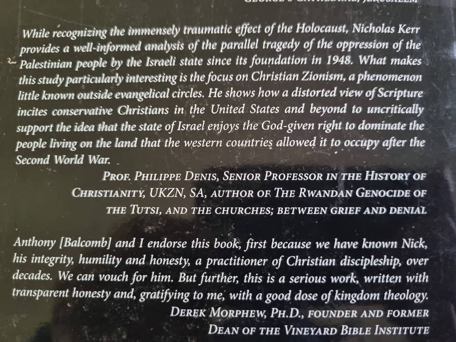 A WOUND UNHEALED Does Christian Zionism contribute to Palestinian Suffering ? NICHOLAS B KERR