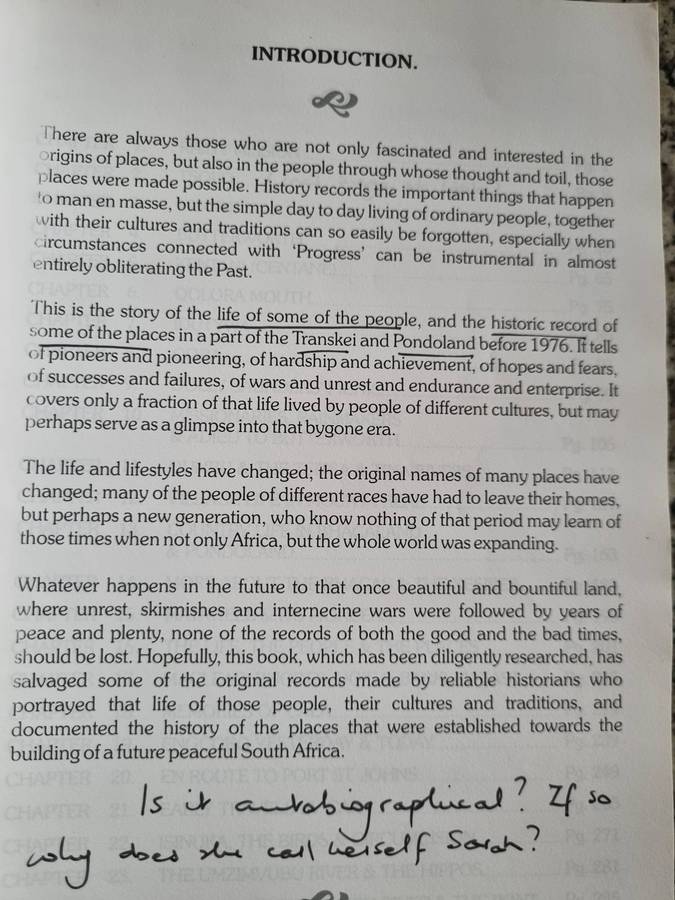 REMEMBERING the LIFE the PEOPLE & the PLACES  & Signed JEAN COULTER Pondoland / Transkei prior 1976