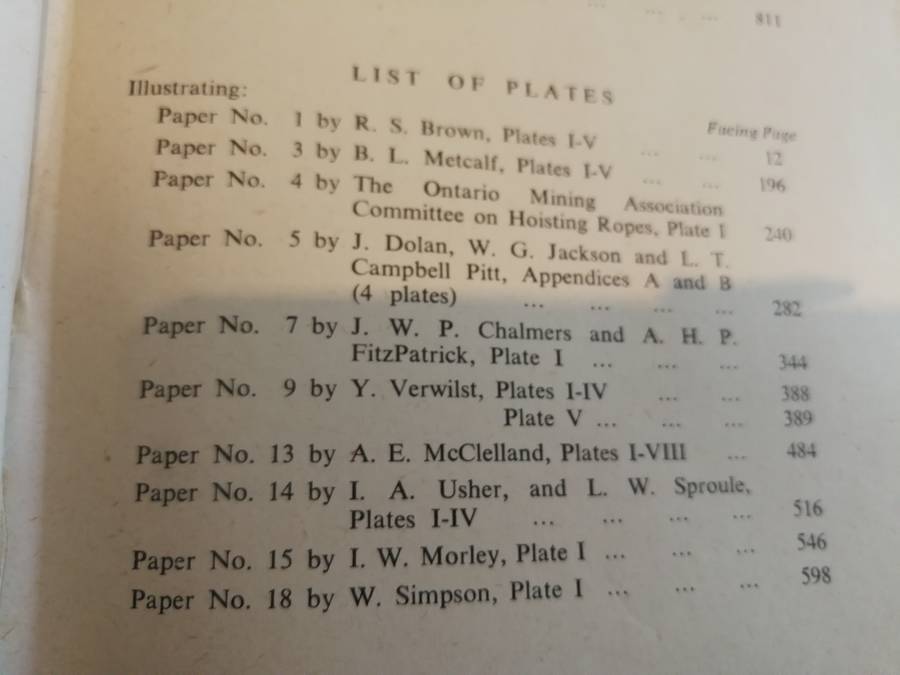 WIRE ROPES IN MINES Proceedings of a Conference Ashorne Hill Warwickshire 1950 cables mining lifts