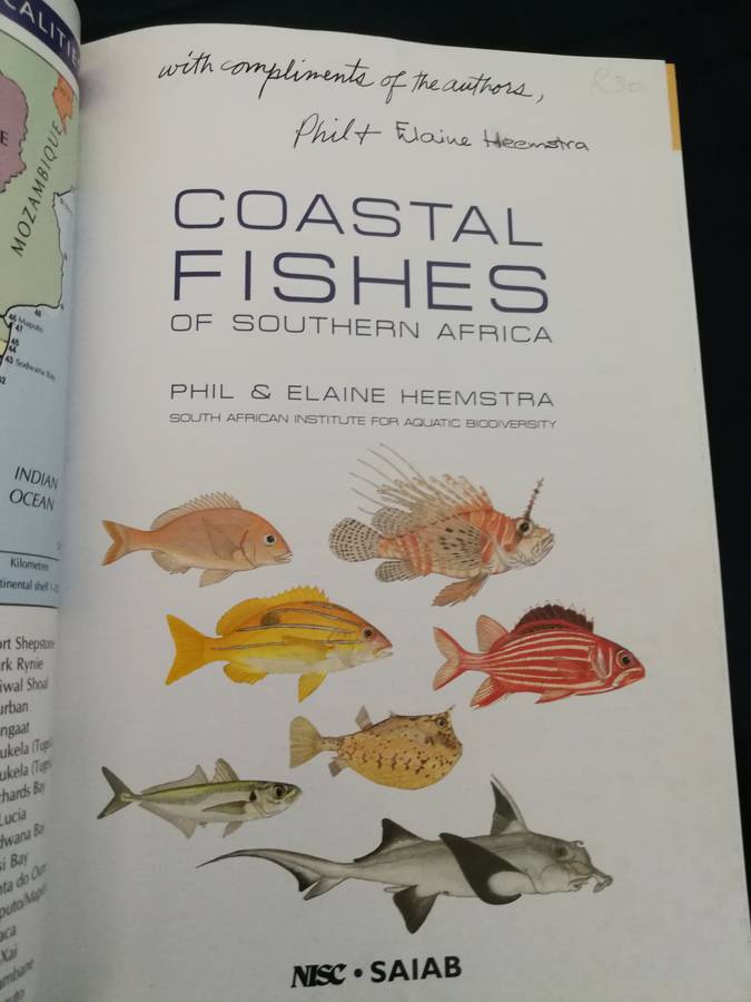 COASTAL FISHES OF SOUTHERN AFRICA PHIL and ELAINE HEEMSTRA  (Seawater Fish species marine  )