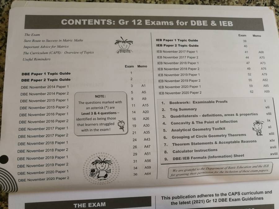 THE ANSWER SERIES MATHEMATICS GRADE 12 Official DBE /IEB EXAMS PAST PAPERS TOOLKIT