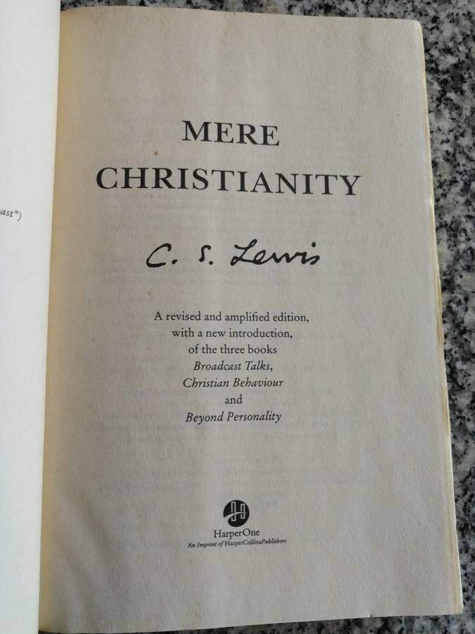 C S LEWIS MERE CHRISTIANITY