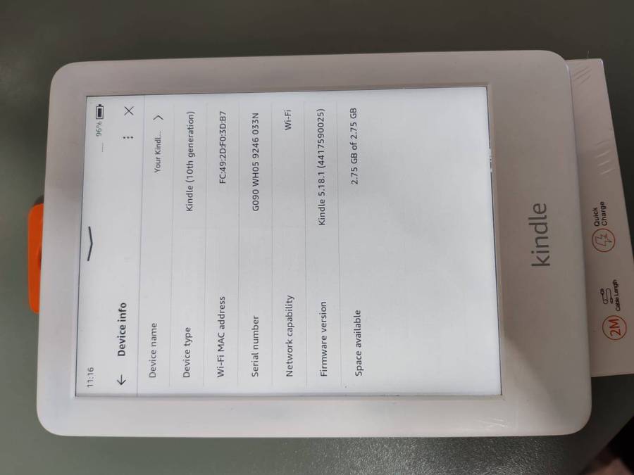 Kindle 10th gen 4GB Model number - G090WH05