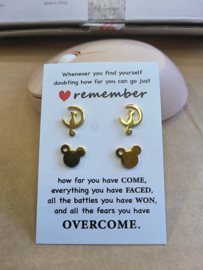 x2 Set GENUINE STAINLESS STEEL  Earrings  - DO NOT FADE Ref5