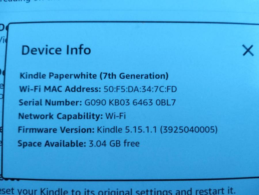 Amazon Kindle Paperwhite 7th Gen model G090  4GB